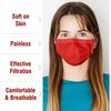 Wecare Disposable Face Mask, 3-Ply with Ear Loop 50 Individually Wrapped, Red, 50PK WMN100021